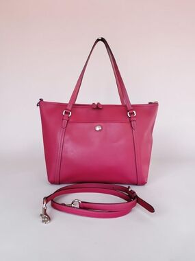 Coach Peyton Saffiano Leather Red Medium Tote Bag